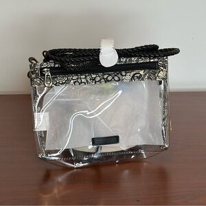 Sakroots Black Cosmetic Bag with Clear Design